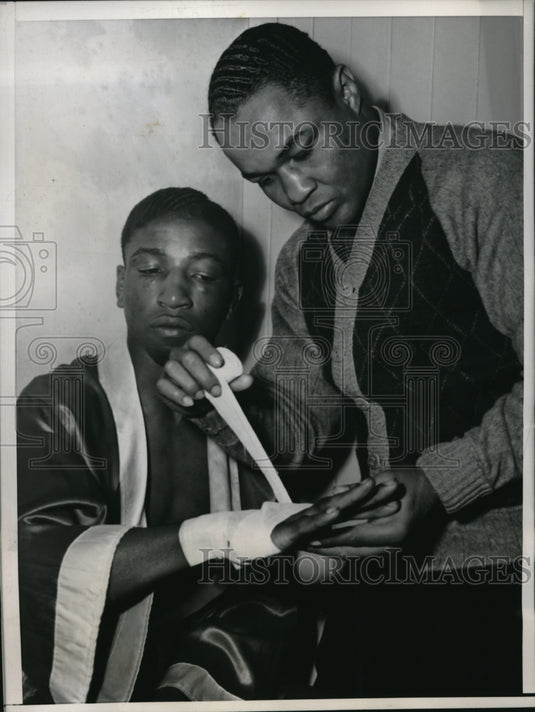 1943 Press Photo Harry Armstrong & Gene Johnson in San Francisco - nes22762 - Historic Images