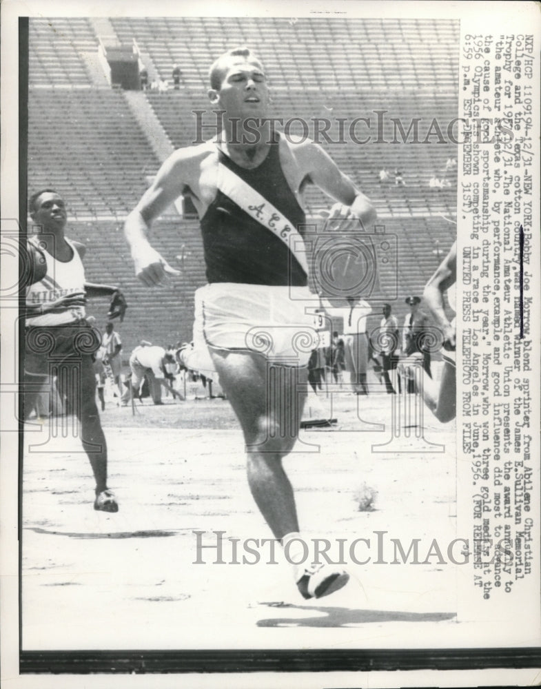 1958 Press Photo Bibby Joe Morrow at NCAAU track meet - nes22824 - Historic Images