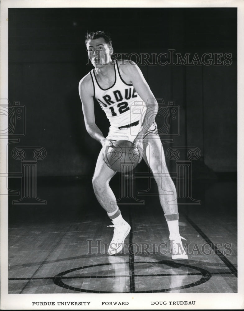 1966 Press Photo Doug Trudeau forward of Purdue University - Historic Images