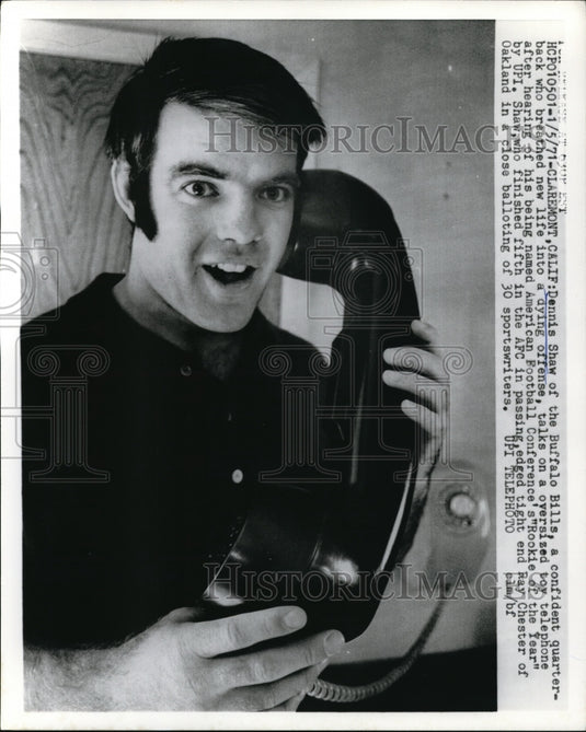 1971 Press Photo Claremont Calif Dennis Shaw of Buffalo Bills - nes23613 - Historic Images