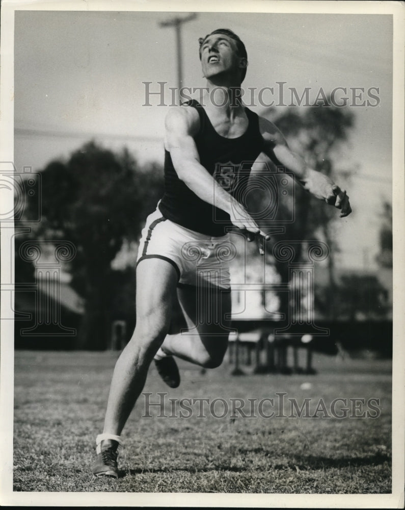 1930 Press Photo Capt Jesse Mortensen USC javelin thrower - nes23663 - Historic Images