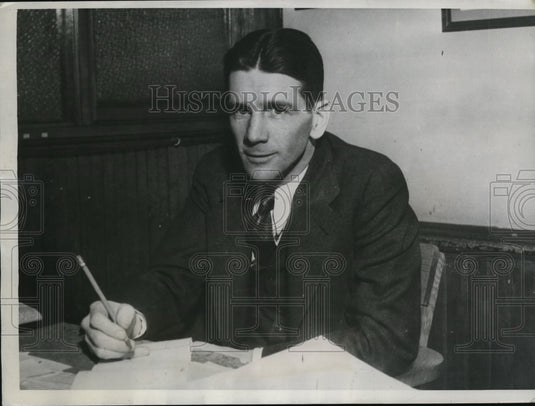 1934 Press Photo Elmer Layden at Notre Dame University - Historic Images