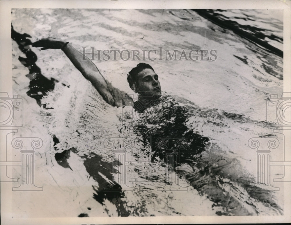 1936 Press Photo Adolf Kiefer, American backstroke speedster - nes24184 - Historic Images