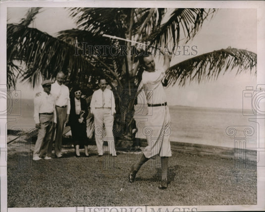 1936 Press Photo Willie MacFarlane with a tee shot - nes24199 - Historic Images