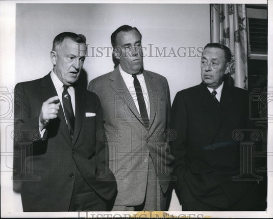 1960 Press Photo Chicago JW Galbreath Pirates Pres, Dan Topping Yankee owner - Historic Images