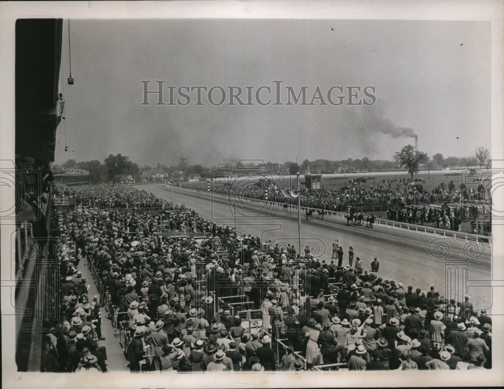 1937 Press Photo Churchill Downs Ky claims race Tringhera, Transfun - nes25692 - Historic Images