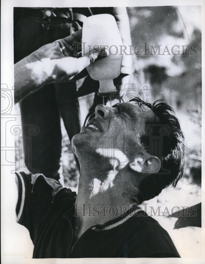 1959 Press Photo Stockholm Sweden Vagn Bangsborg in 6 day bike race - nes26624- Historic Images