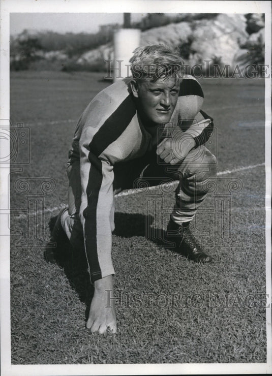 1937 Press Photo Jack Wright tackle with Columbia Univ football - nes26726 - Historic Images