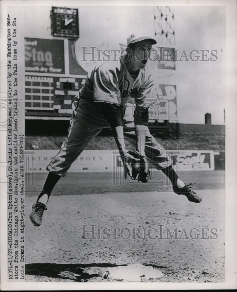 1951 Press Photo Chicago Tom Upton St Louis infielder - nes27169 - Historic Images