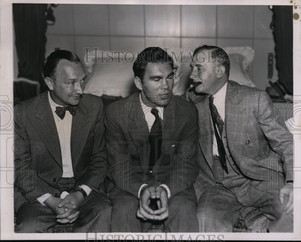 1937 Press Photo Max Machon, trainer of Max Schmelling,Joe Jacobs - nes27520 - Historic Images