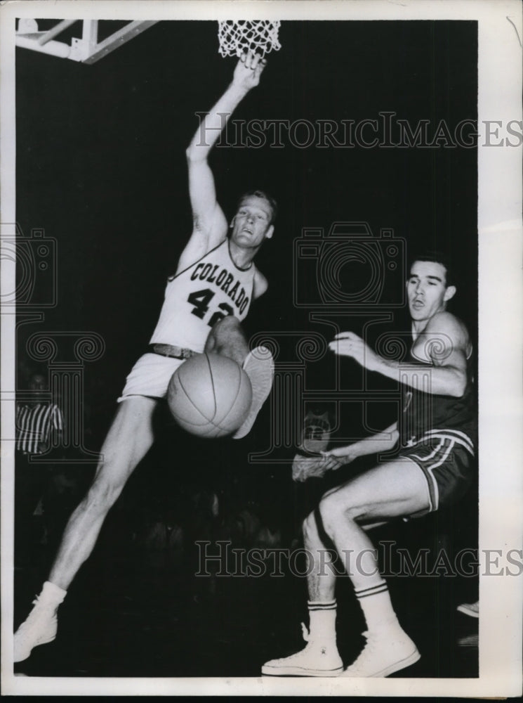 1960 Press Photo Boulder Colo Frank of Colo vs Bob Hickman of Kansas - nes28397- Historic Images