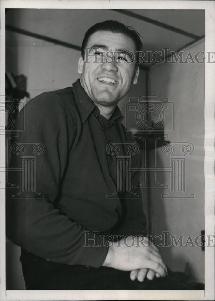 1938 Press Photo Nathan Mann to box Joe Louis at Madison Square Garden - Historic Images