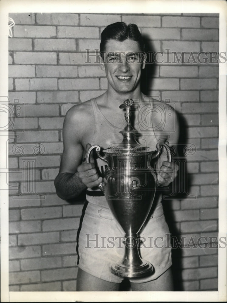 1935 Press Photo Bob Freeman captain of University of Pennsylvania basketball - Historic Images