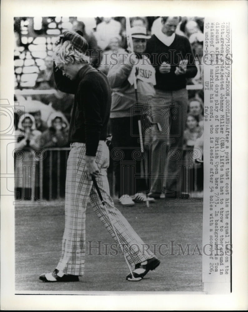 1973 Press Photo Troon Scotland Johnny Miller in the British Open - nes31322- Historic Images