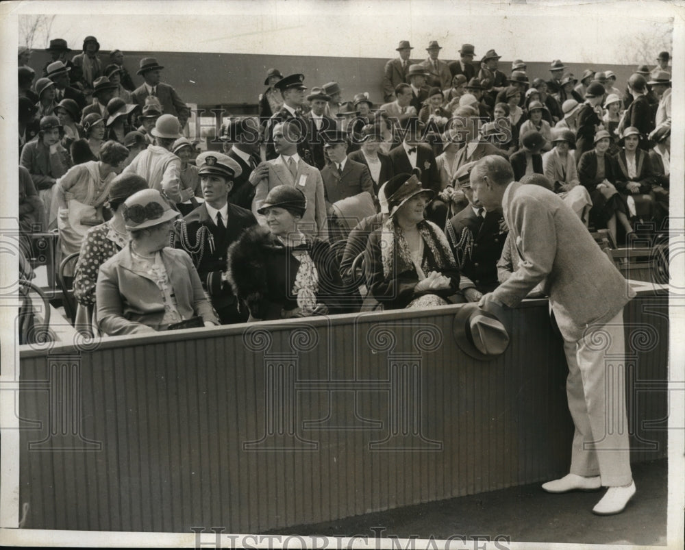 1932 Press Photo US Davis Cup tean Bernon Prentice & Mrs FD Roosevelt - Historic Images