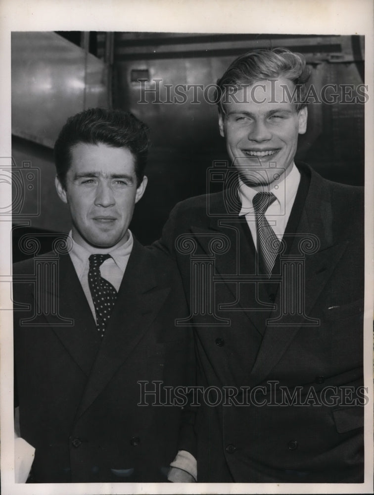 1946 Press Photo Swedish tennis stars Torsten Johannson & Lennart Bergelin- Historic Images