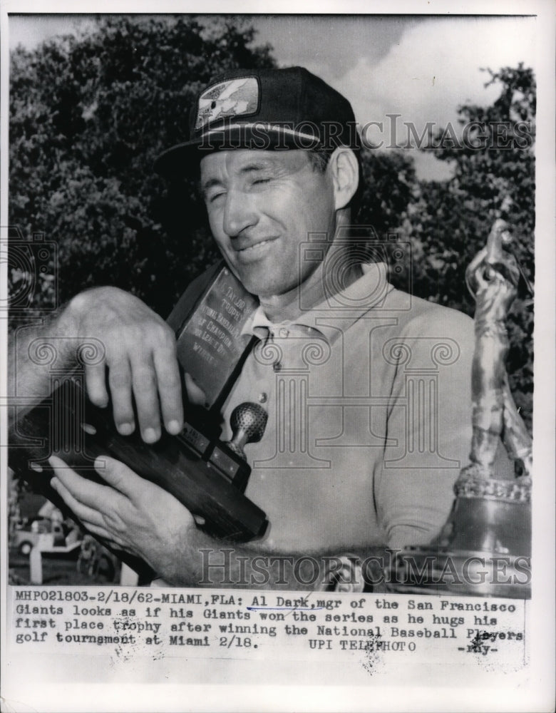 1962 Press Photo Giants manager Al Dark wins Baseball Players Golf Tourney - Historic Images