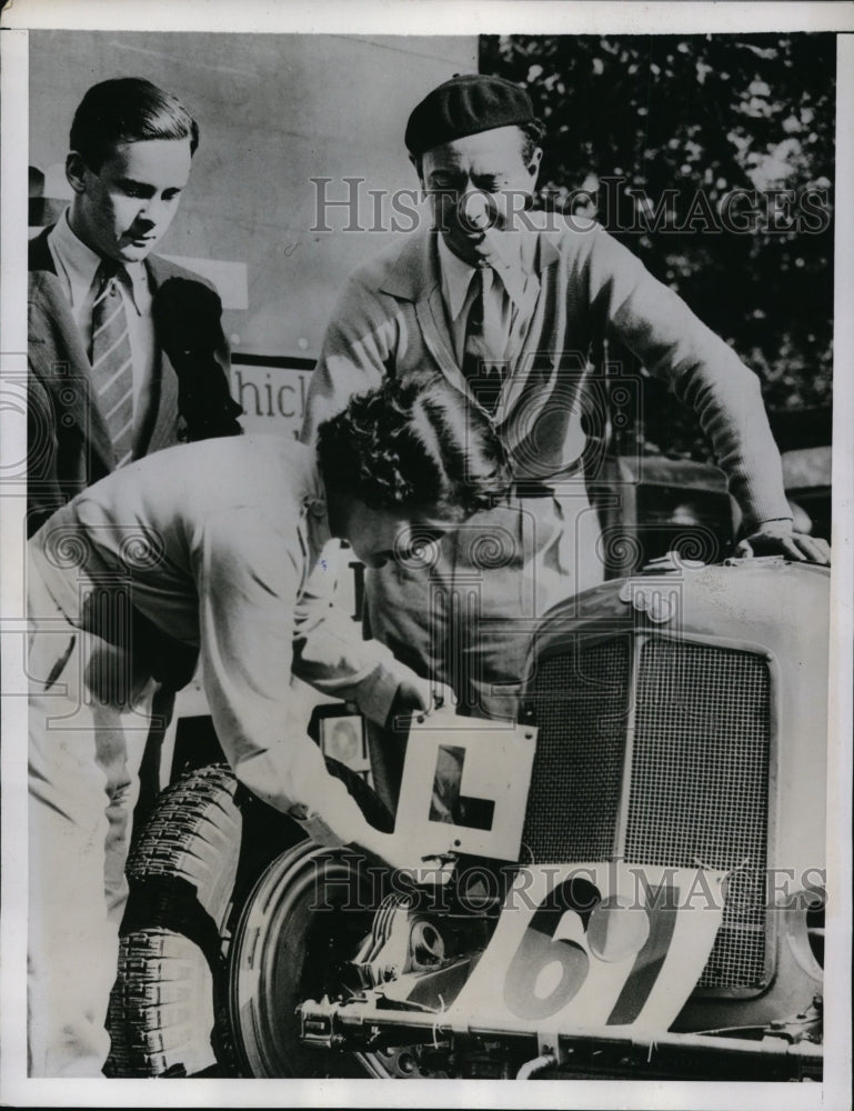 1935 Press Photo Learner designation added to license of Raymond Mays- Historic Images