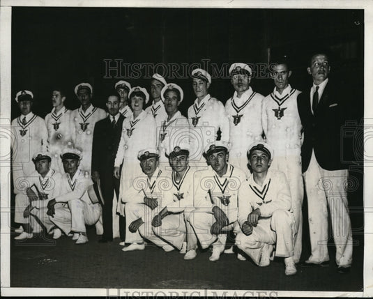 1932 Press Photo Mexican athletes arrive in Los Angeles - nes32231 - Historic Images