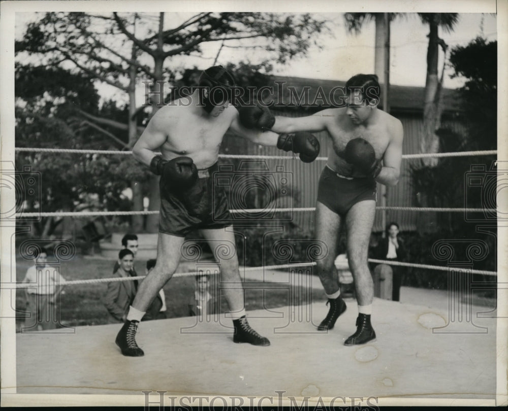 1935 Press Photo Isidor Gastanaga training for bout vs Joe Louis in Havana- Historic Images