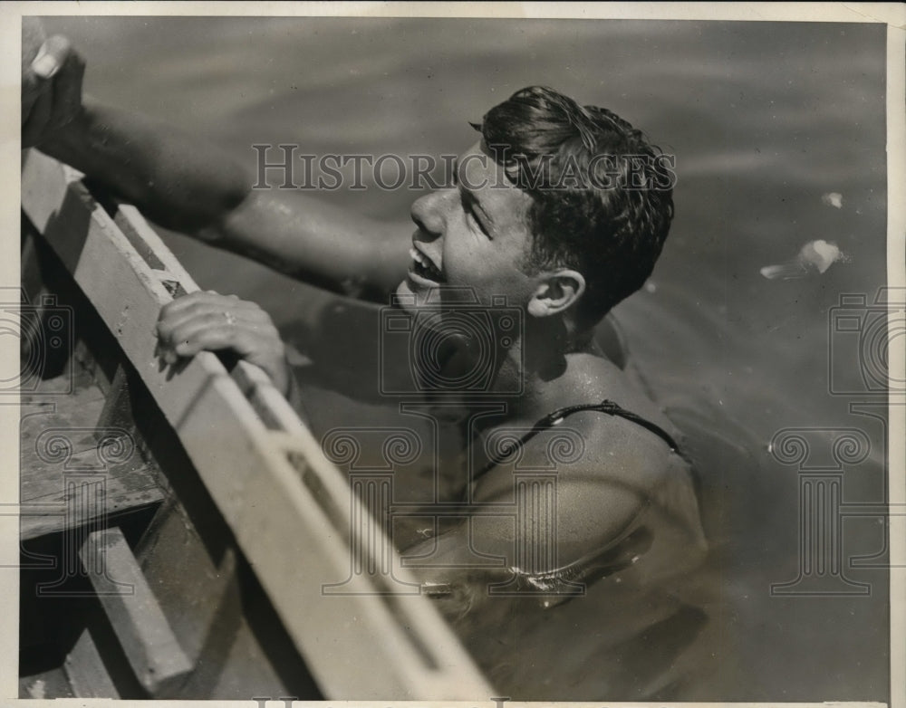 1961 Press Photo Stanford Sophomore Ted Wiget candidate for Olympic team- Historic Images