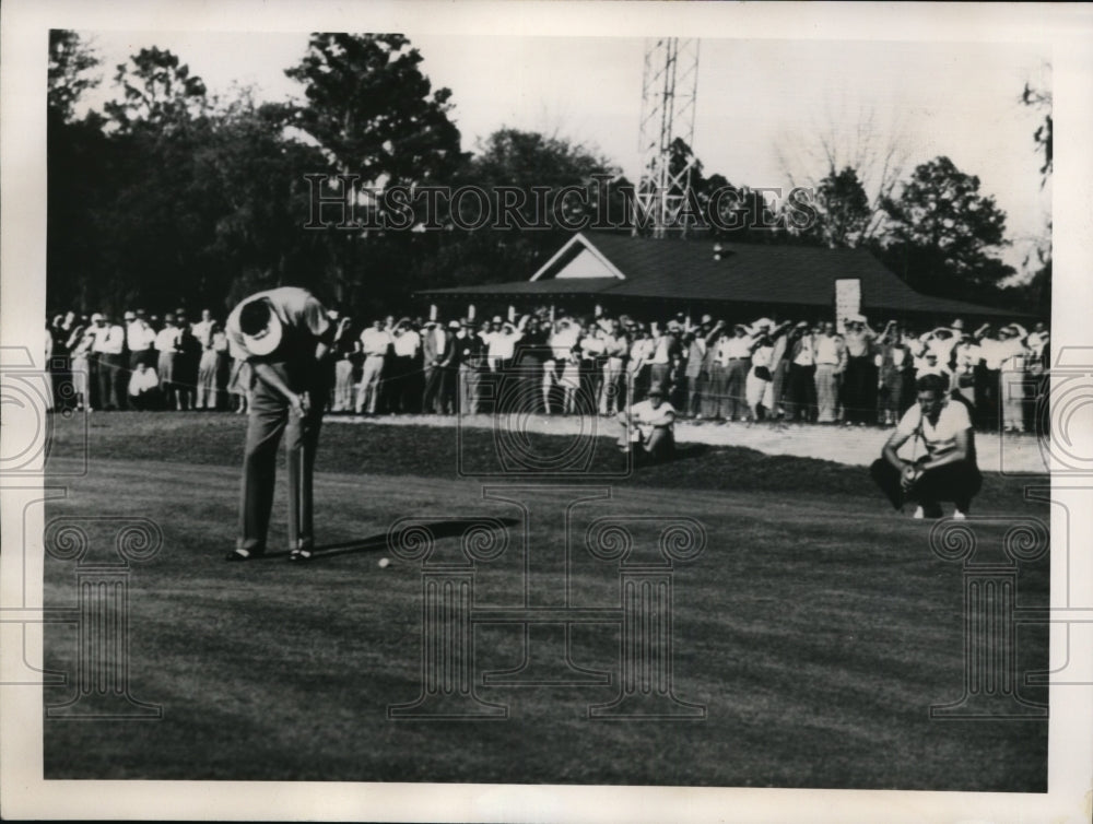 1950 Press Photo Jacksonville Fla Cary Middlevoff in Open golf at Hyde Park - Historic Images