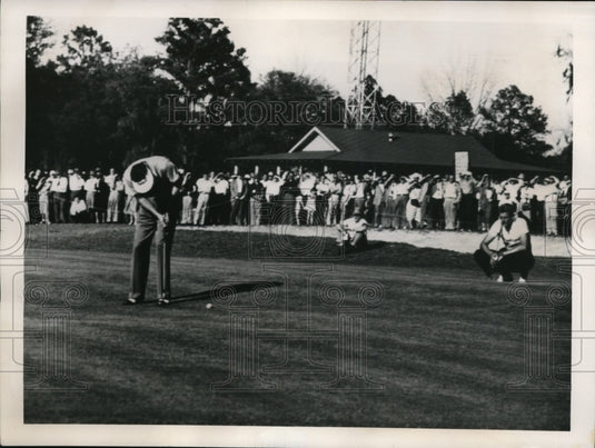 1950 Press Photo Jacksonville Fla Cary Middlevoff in Open golf at Hyde Park - Historic Images