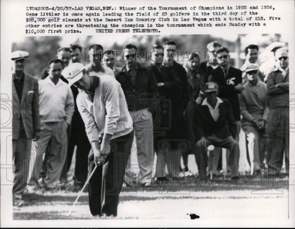 1957 Press Photo Las Vegas Nev Tournament of Champions golf Gene Littler- Historic Images