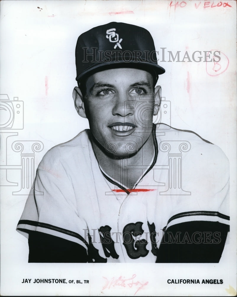 Press Photo California Angels baseball Jay Johnstone - nes34463 - Historic Images