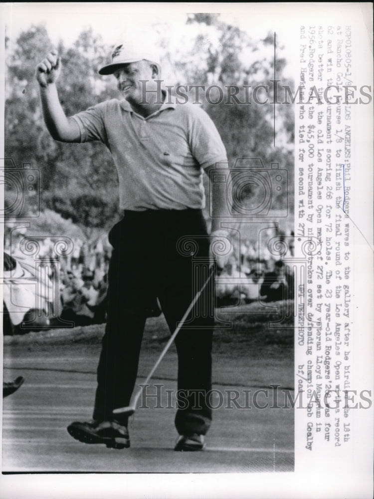 1962 Press Photo Phil Rodgers at Rancho Golf course LA Calif Open golf - Historic Images