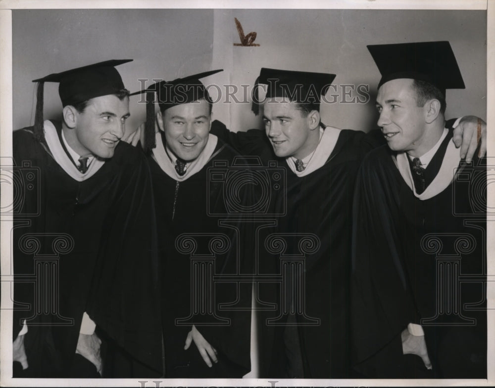 1937 Press Photo Univ of Penn football Lew Elverson, Bill Kurlish,Frandy Murray- Historic Images