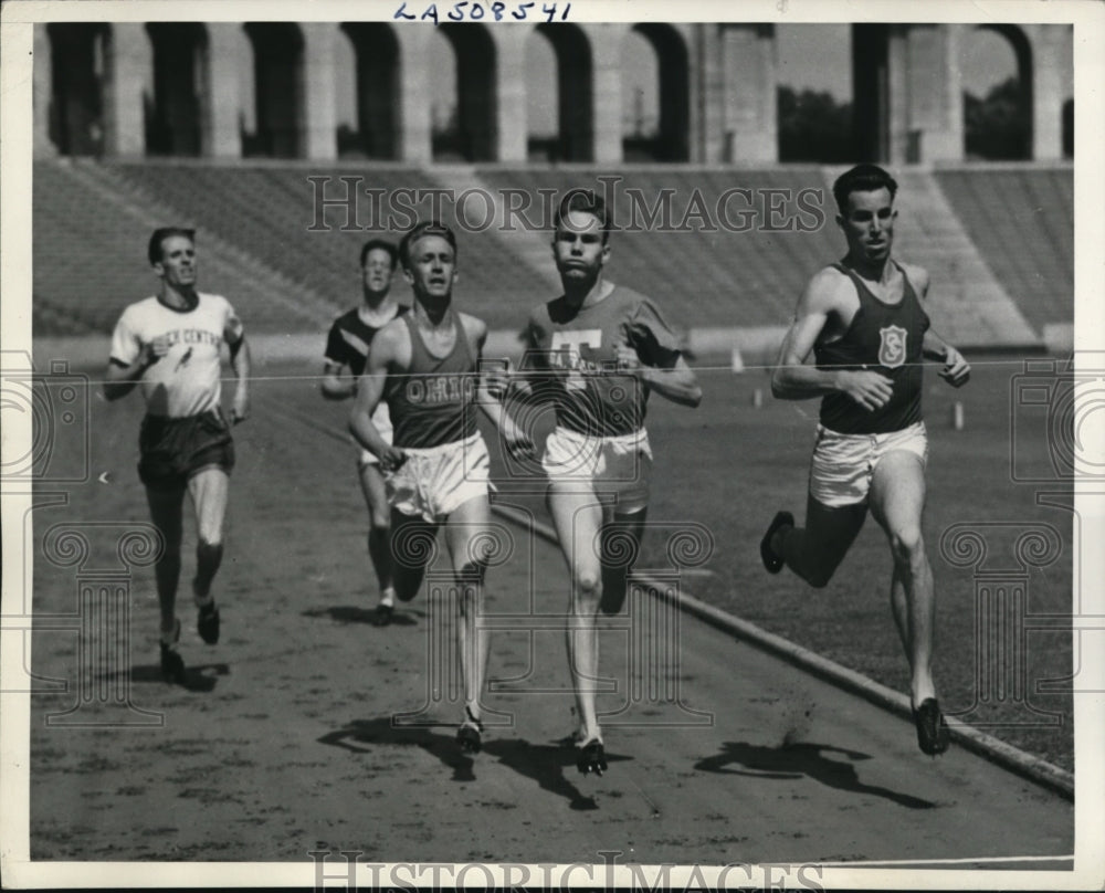 1939 Press Photo 440 yard at NCAA meet in LA Cal, Erwin Miller, Charles Belches - Historic Images