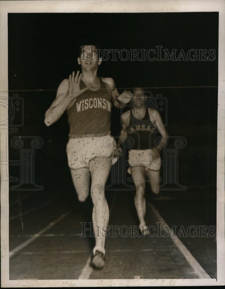 1940 Press Photo Charles H Fenske wins Knights of Columbus mile in Boston - Historic Images