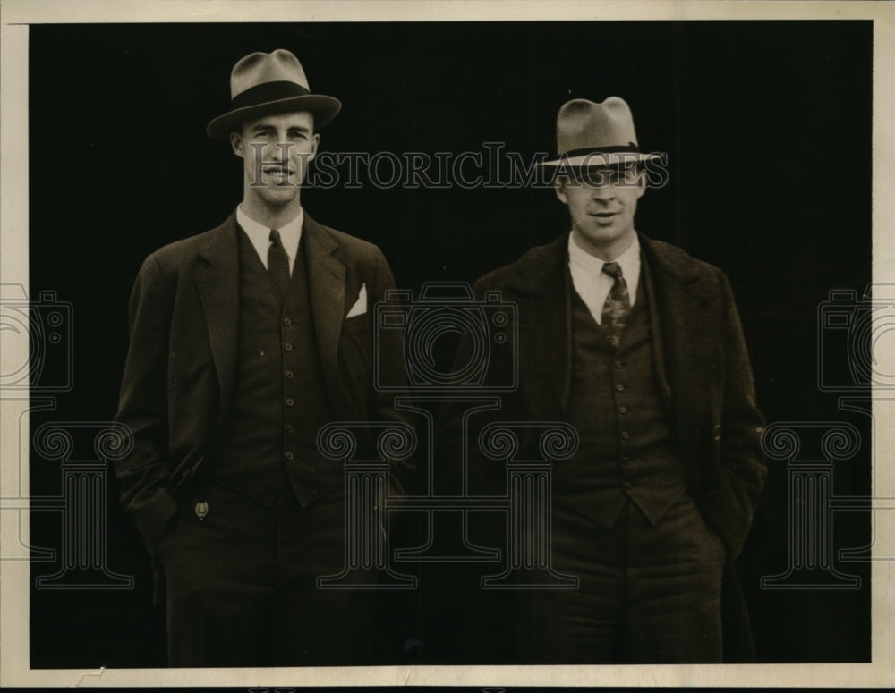 1936 Press Photo Harrison Sanford, Norman Sonju Cornell University coaches - Historic Images