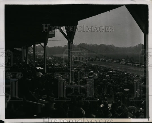 1938 Press Photo Crowd at Pimlico Maryland for the 48th running of Preakness - Historic Images