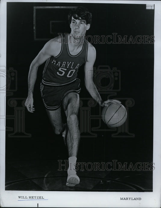 1970 Press Photo Will Hetzel Maryland University basketball player - nes38187- Historic Images