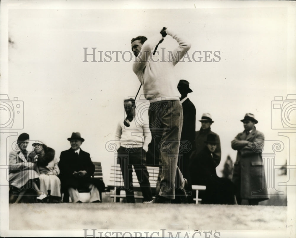 1934 Press Photo Robert Lester in North &amp; South Amateur Golf at Pinehurst NC - Historic Images