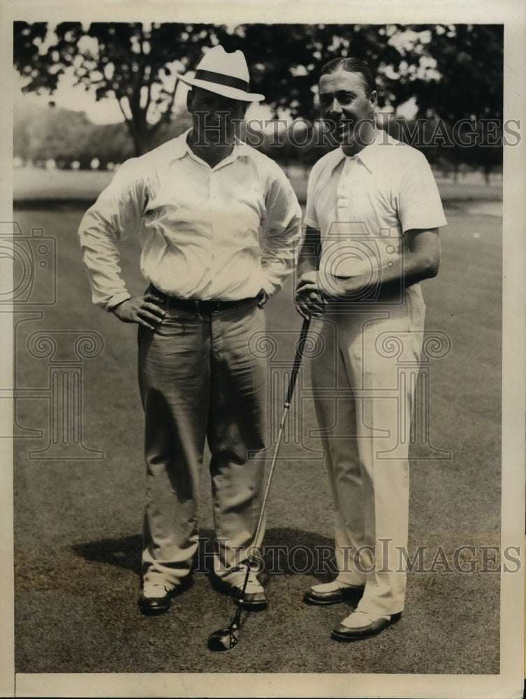 1931 Press Photo Ed Mulfeld amateur &amp; pro golfer Harry O&#39;Brien at Southward Ho - Historic Images