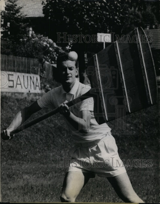 1965 Press Photo Wilhelm Bunhert German tennis ace in Switzerland - nes39004 - Historic Images