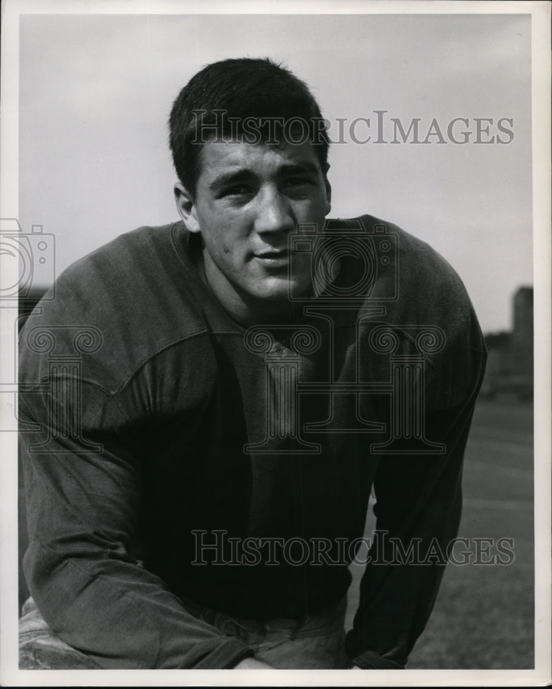 1952 Press Photo Dave Tinkman University of Michigan football fullback- Historic Images