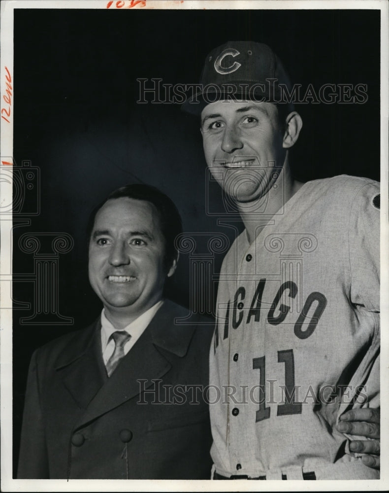 1969 Press Photo Jack Childers & Cubs Don Kessinger in Chicago - nes40463- Historic Images