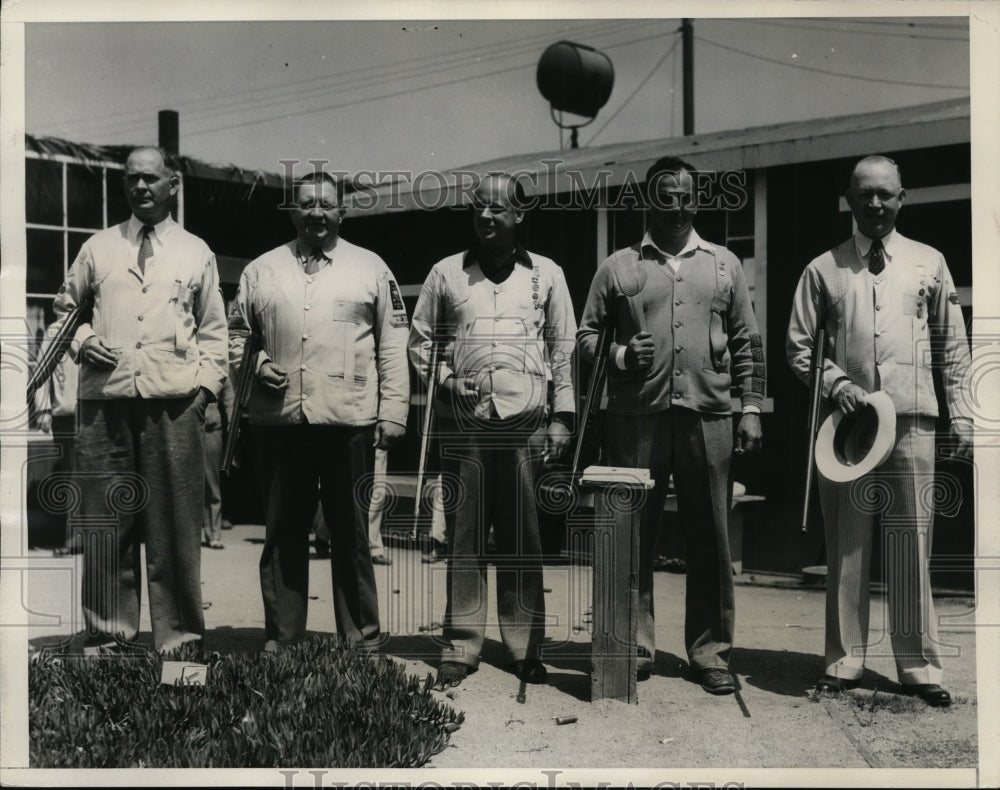 1934 Press Photo Bob Wilfong, Major Slater, Eugene Delmar,Harry Fleischmann- Historic Images