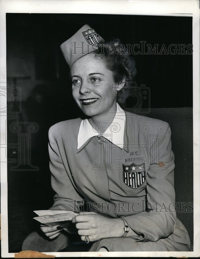 1942 Press Photo Alice Marble tennis player &amp; director of Health for OCD - Historic Images
