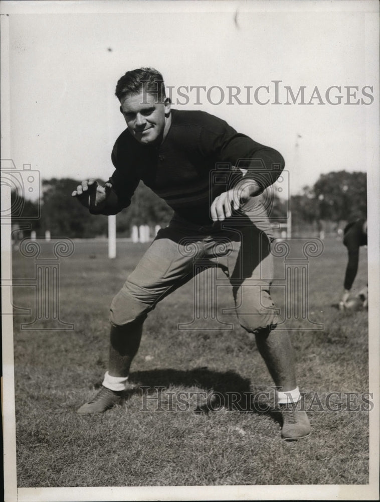 1932 Press Photo John G Armstrong right tackle of Army football - nes41058- Historic Images