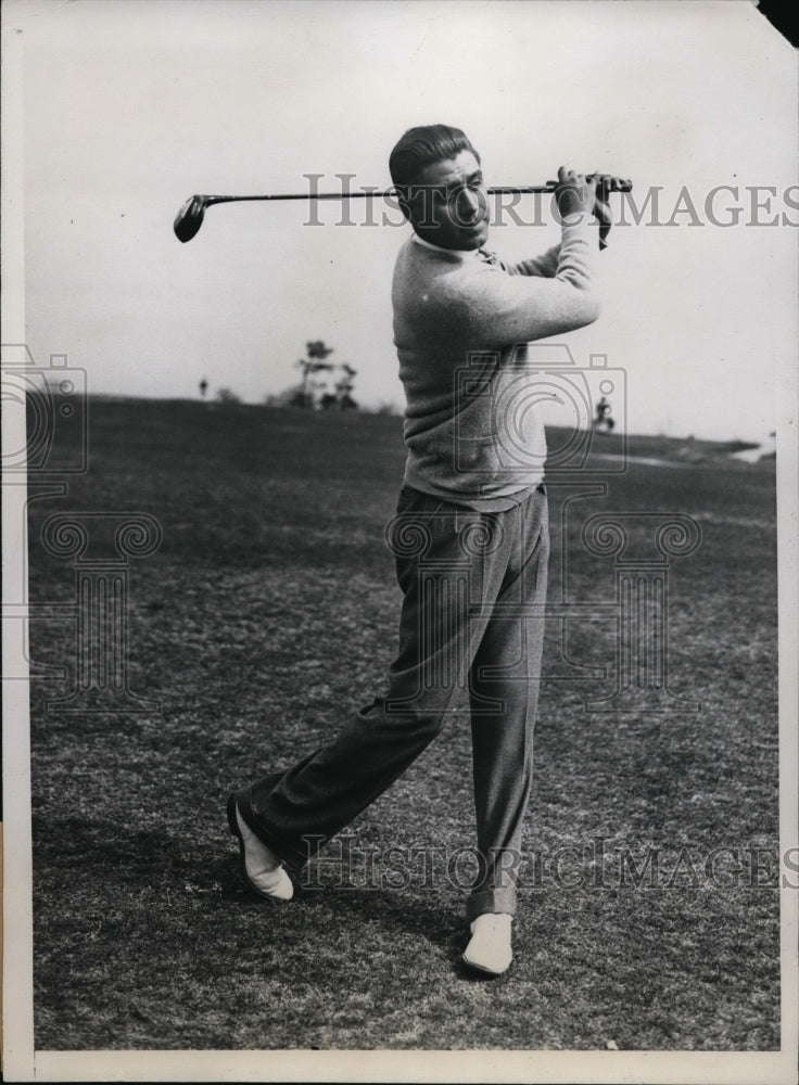 1934 Press Photo Mortie Dutra in North &amp; South golf at Pinehurst NC - nes42463 - Historic Images