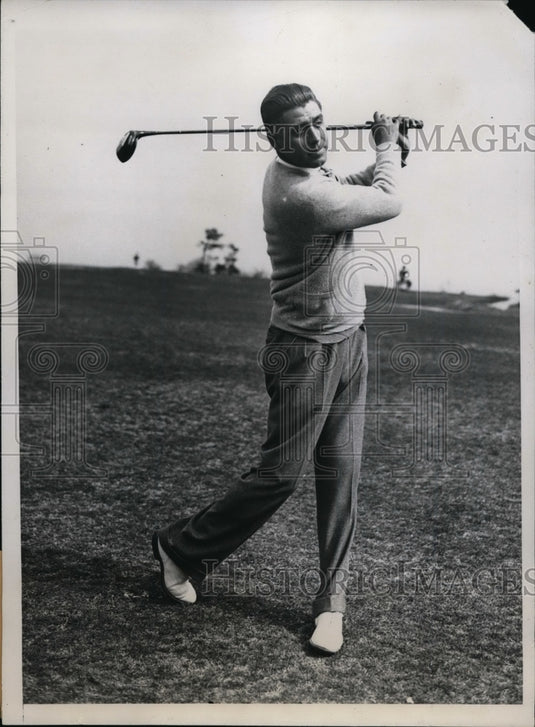 1934 Press Photo Mortie Dutra in North & South golf at Pinehurst NC - nes42463 - Historic Images