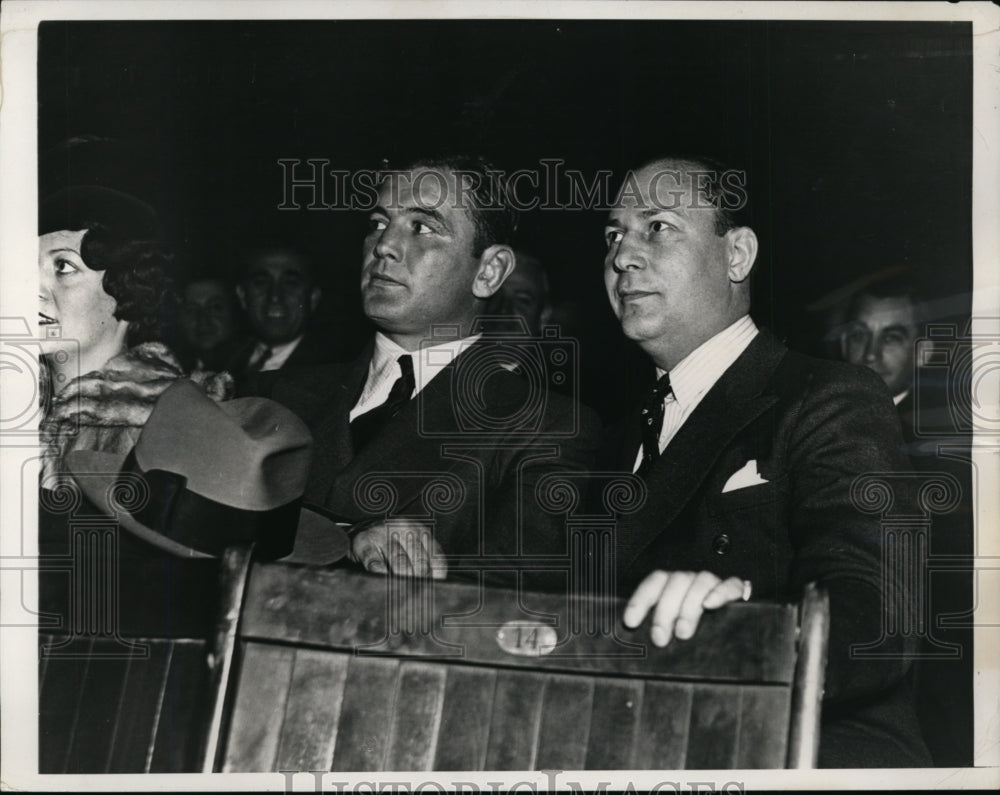 1936 Press Photo James J Braddock &amp; Henry Leonard at boxing match - nes43488 - Historic Images