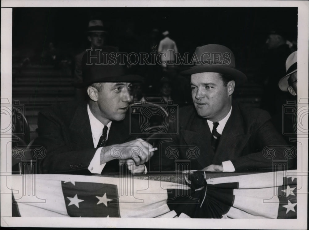 1937 Press Photo National League president Ford Frick & Giants Owner Stoneham - Historic Images