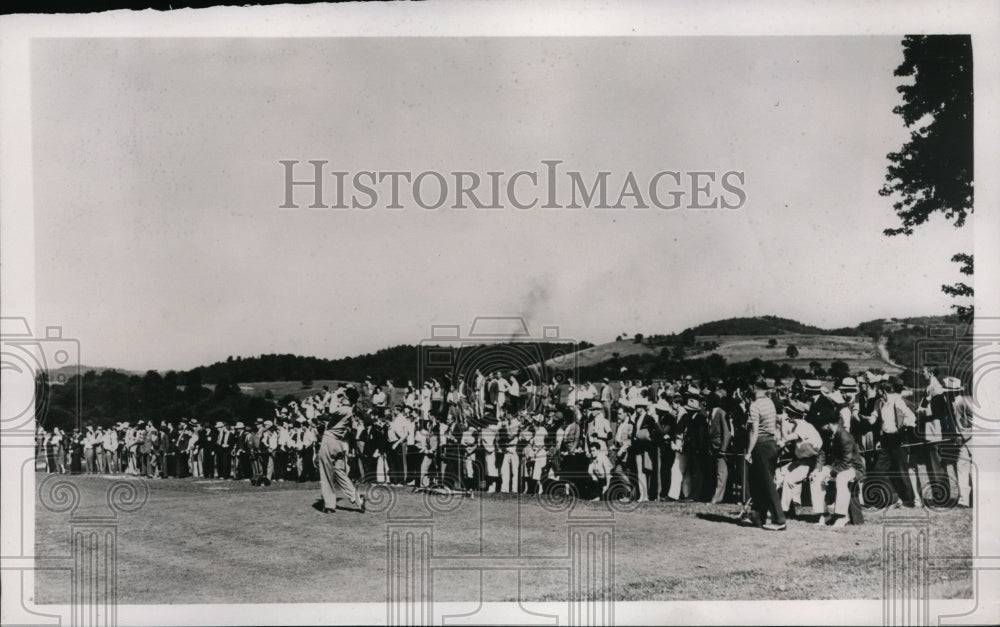 1938 Press Photo Johnny Goodman at 42nd National Amateur golf Oakmont PA - Historic Images