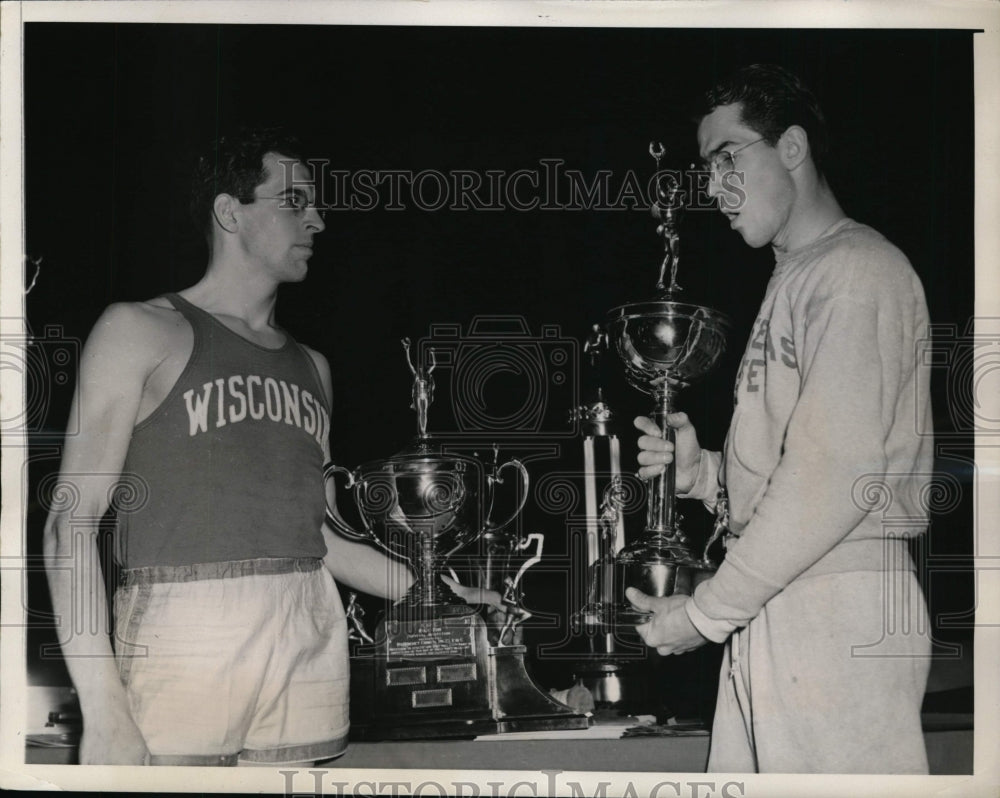 1940 Press Photo Charles Fenske of Wisconsin, Wayne Rideout win 1000 yds- Historic Images